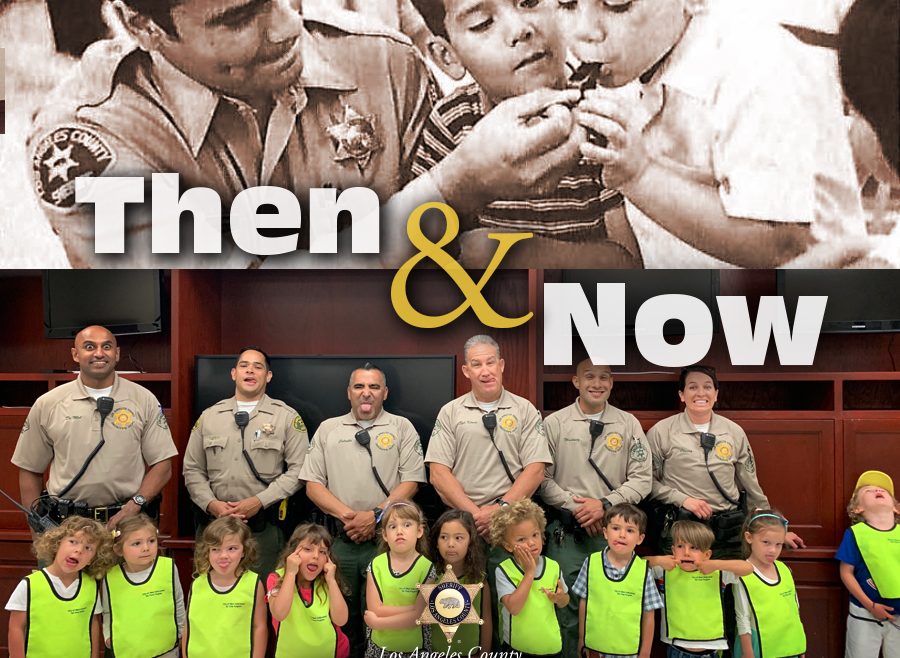 Vintage image of Deputy and kids