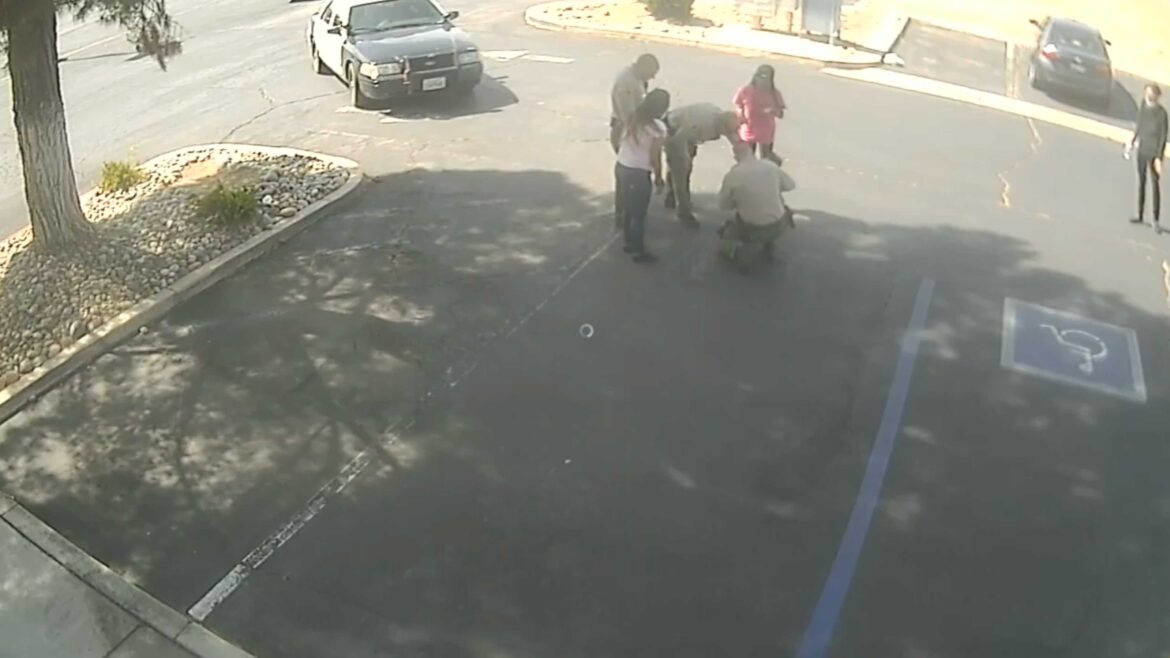 Palmdale Deputies rescuing a baby.